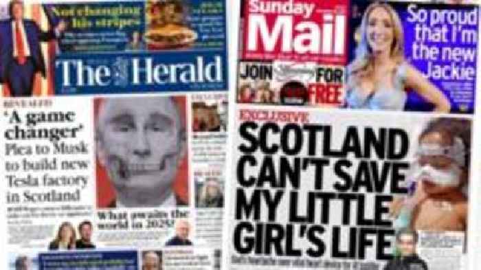 Scotland's papers: MSP's appeal to Elon Musk and dad's 'heartache'