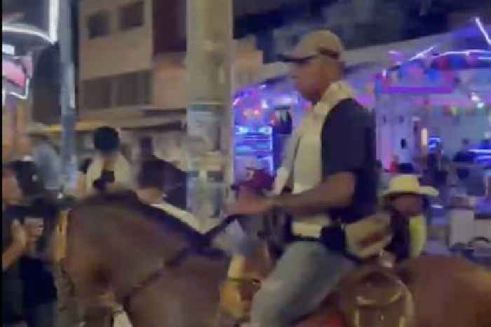 Watch Alfredo Morelos ride a HORSE amid crazy Colombian title party as ex Rangers star goes giddy up