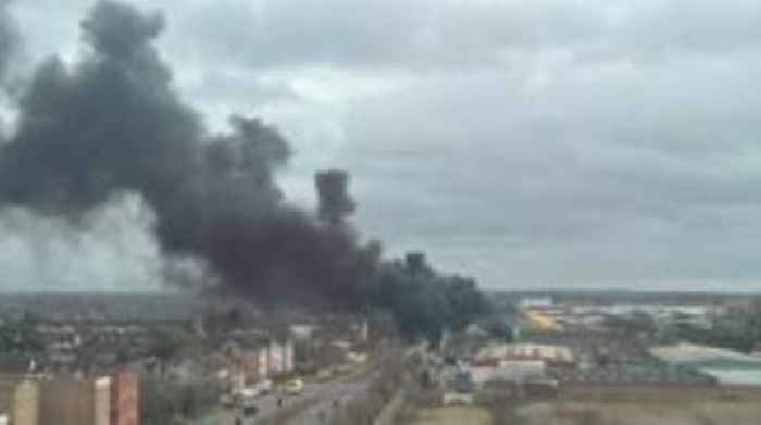 Firefighters tackle warehouse blaze