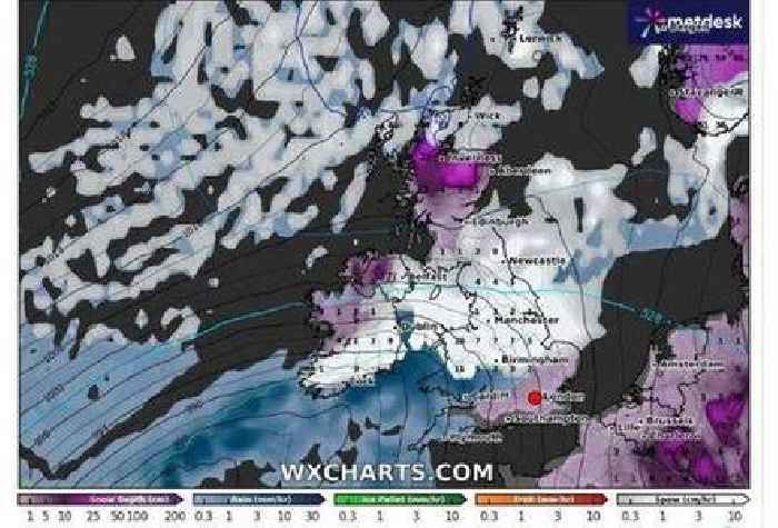 UK snow map shows exact date 'half of Britain' to be covered by enormous blanket of snow