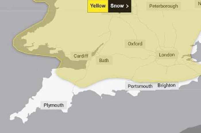 Snow warning for Somerset and edge of Devon