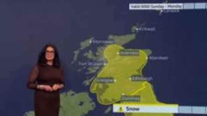 Watch the ice and snow warning forecast for Scotland