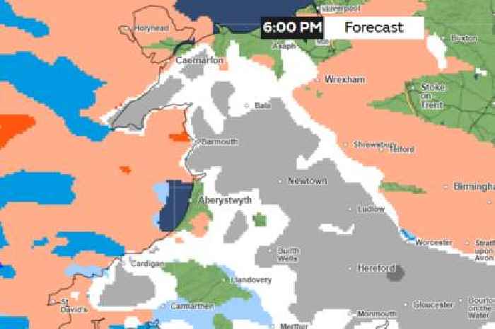 Met Office weather maps show the exact time snow is expected to hit Wales