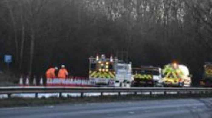 Baby dies after A1 crash in icy conditions