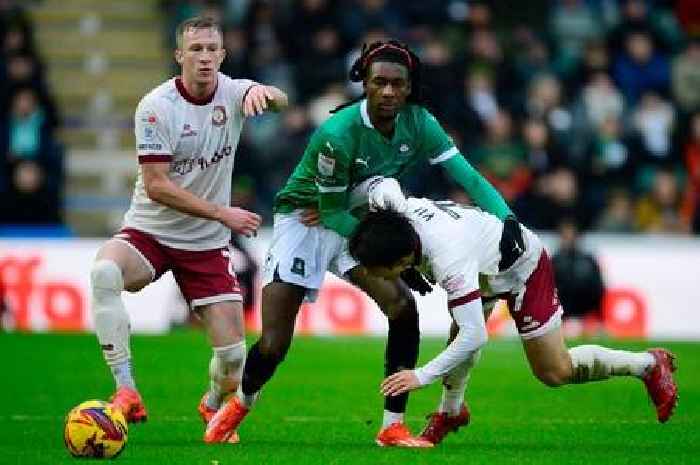 Plymouth Argyle winger Ibrahim Cissoko working hard to get up to match speed