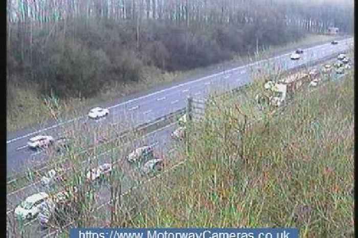 M42 closure live as northbound carriageway shut amid vehicle fire