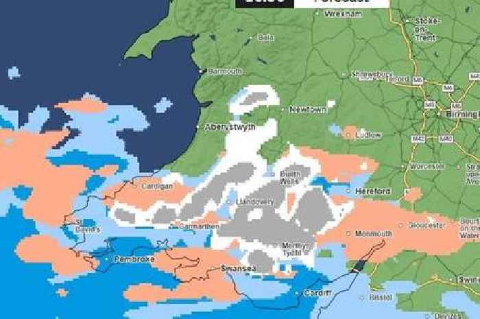 Wales snow map shows vast area will be blanketed with fast-falling wintry weather within hours