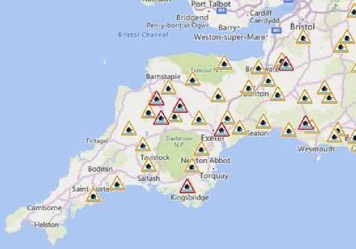 Red 'act now' flood alerts in Devon and Cornwall after deluge of rain