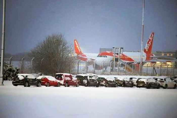 Heavy snow sparks chaos at Bristol, Manchester, Birmingham and Liverpool airports with runways shut