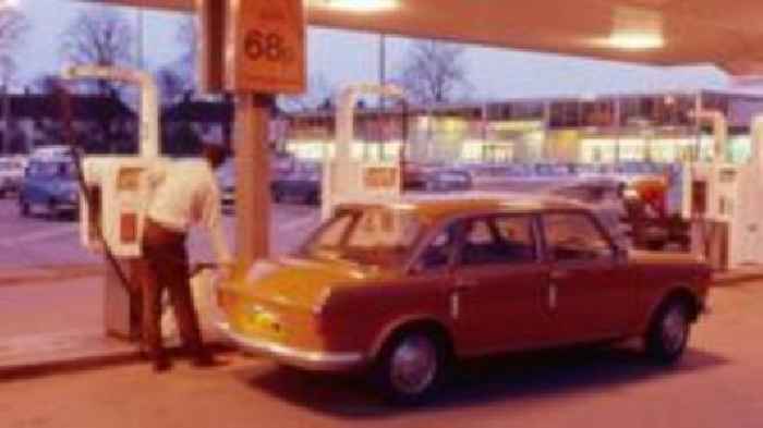 Britain's first supermarket petrol station - when fuel cost just 15p a litre