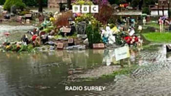 River Mole floods memorials at Randalls Park