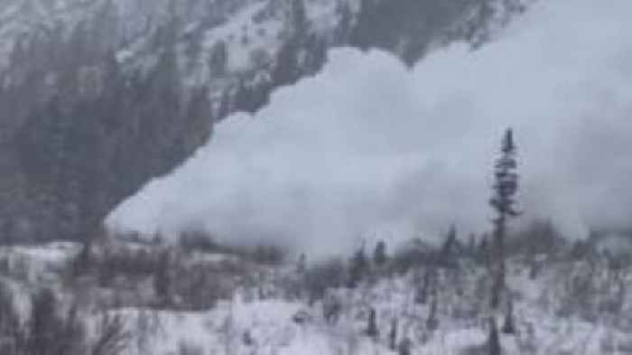 Watch: Moment avalanche barrels down Utah mountain