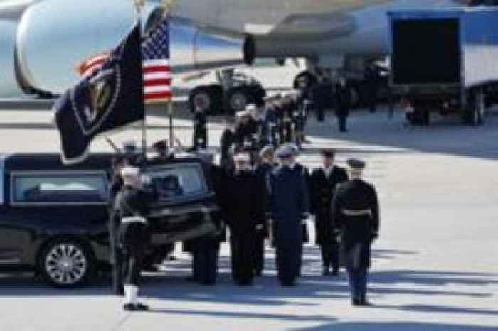 Tears as Jimmy Carter's coffin leaves Georgia for Washington