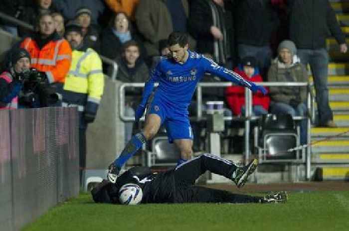 Eden Hazard now friends with millionaire ball boy he booted at Swansea in red card shame