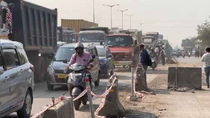 Massive traffic jam on Mumbai-Ahmedabad highway after truck accident; watch