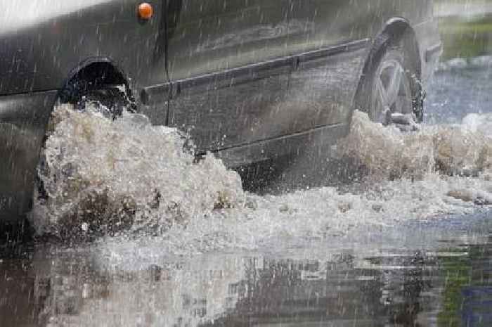 Road linking Tesco and M5 closes due to flooding - live weather and traffic updates in Gloucestershire