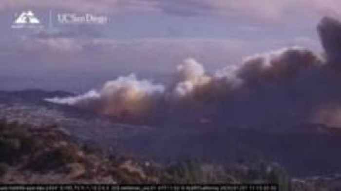 Timelapse shows rapid spread of Palisades wildfire