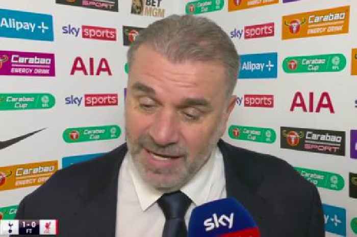 Ange Postecoglou shuts down 'mocking' Sky Sports interviewer after Tottenham trophy jab