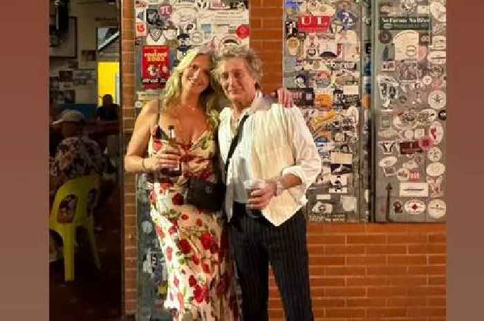 Penny shares snaps of Rod Stewart's 'big family night out' ahead of 80th birthday