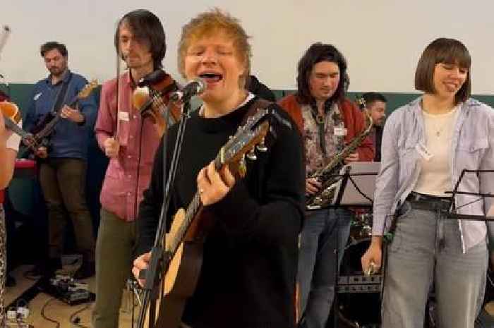 Ed Sheeran surprises Edinburgh kids at community centre with free concert