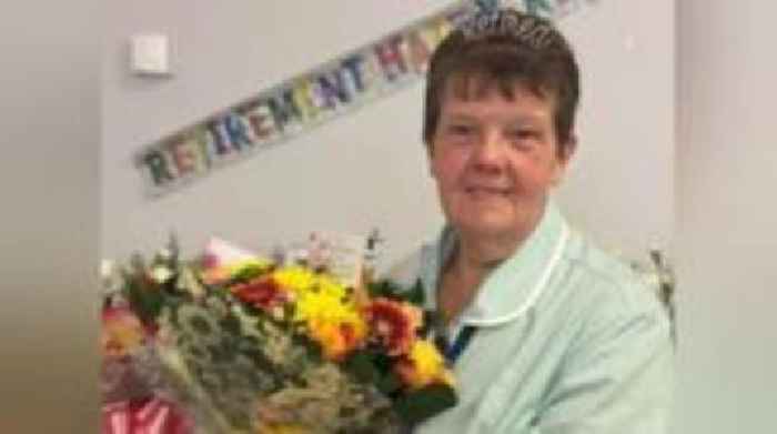 Hospital cleaner hangs up apron after 36 years