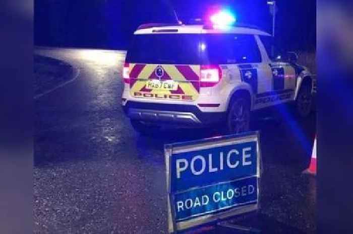 Two in hospital as crash shuts North Staffordshire road