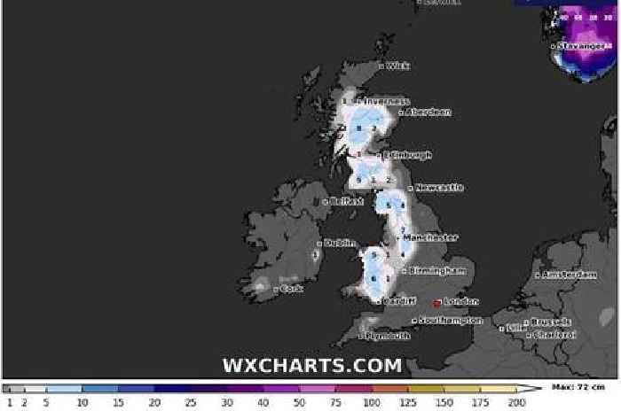 Exact date 12-hour Arctic blast will bring '5cm per hour' snowfall