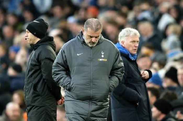 Tottenham boss Ange Postecoglou snaps back at reporter amid sack pressure after Everton defeat