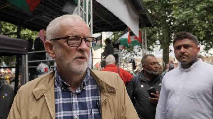 Jeremy Corbyn interviewed by police after pro-Palestine rally, Sky News understands