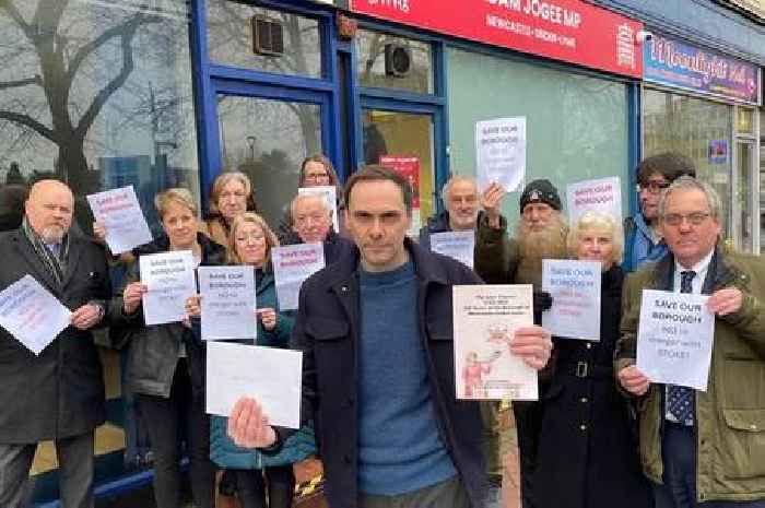 'No to merger with Stoke' protest in Newcastle borough independence fight