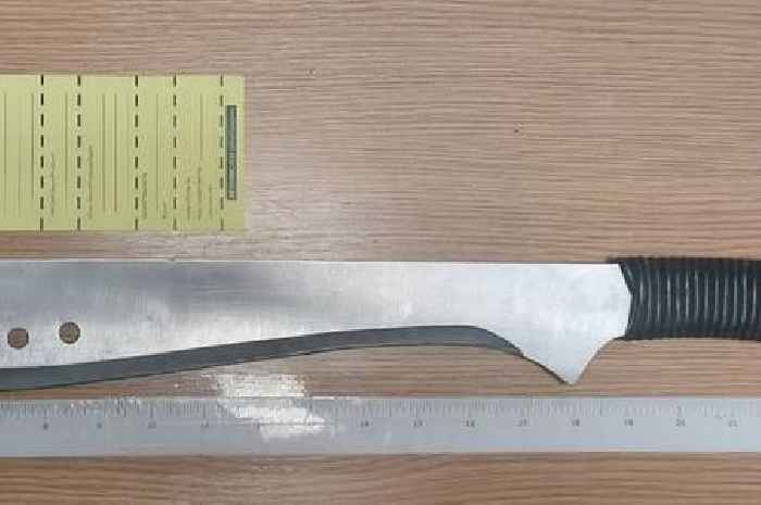 Police seize 18-inch machete suspect allegedly had concealed in his trousers in Ilkeston