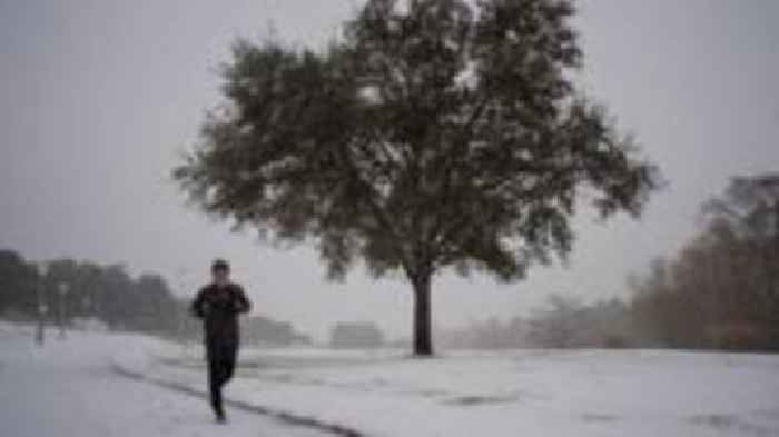 Rare snow and bitter cold blanket southern US states