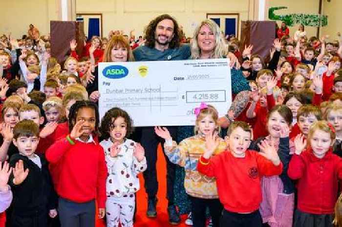 Joe Wicks visits Scots primary school and takes part in fitness class