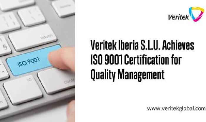  Veritek Iberia S.L.U. Achieves ISO 9001 Certification for Quality Management