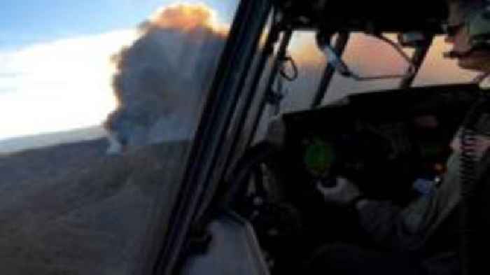 Watch Air National Guard tackle Hughes wildfire in LA