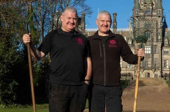 Twin groundskeepers celebrate 40 years of working together at Scots school