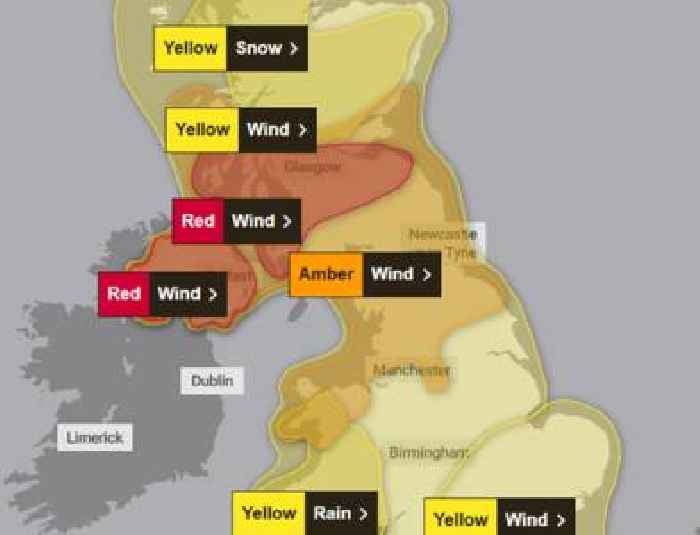 Met Office explains red warning as Eowyn is 'multi-hazard event'