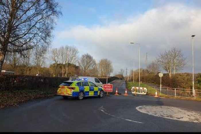 Burst water pipe shuts Staffordshire road as police called in