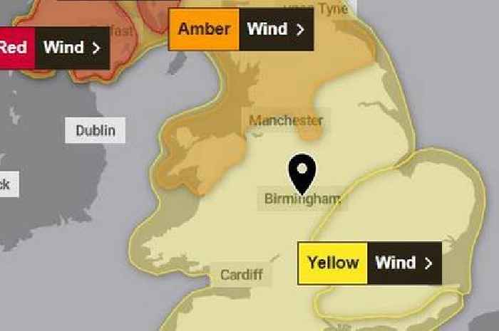 Hour-by-hour Storm Éowyn high winds forecast as gusts batter Birmingham