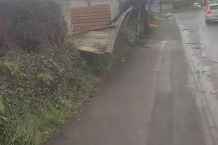 Pictures show 'mini tornado' destruction in Cornwall village