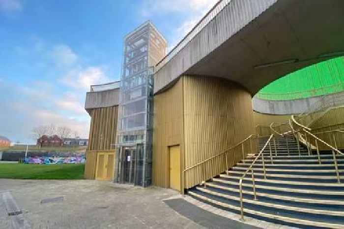 The swanky glass elevator at Swansea Arena barely anyone has been able to use in 3 years