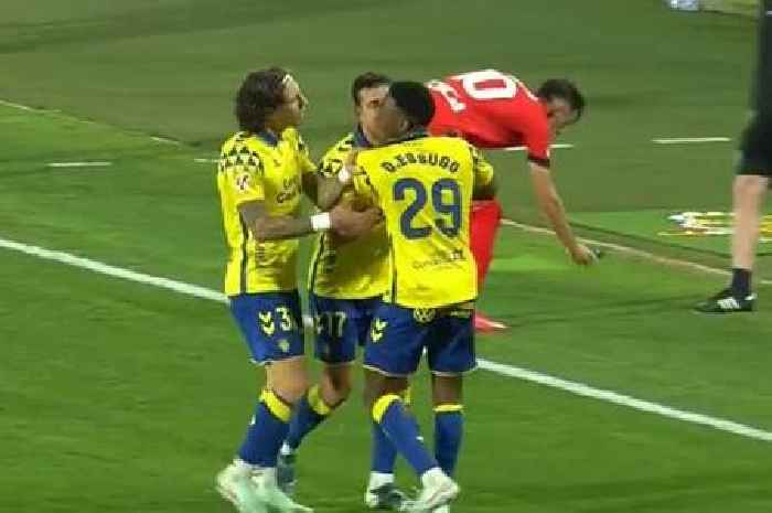 Fabio Silva plays Las Palmas peace maker as teammate loses the rag in red card ref rant