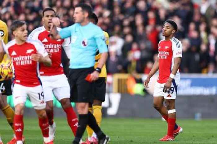 Arsenal get new Myles Lewis-Skelly red card referee verdict after VAR controversy vs Wolves