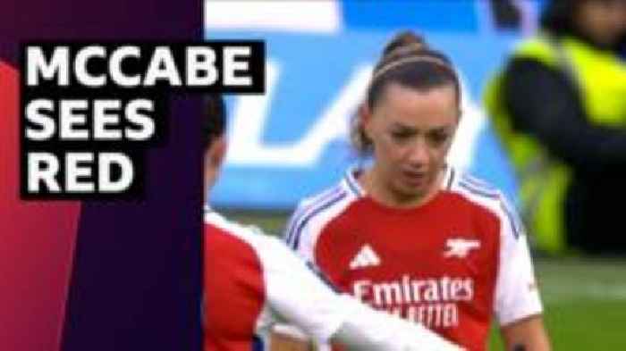 McCabe sent off for dissent after penalty award