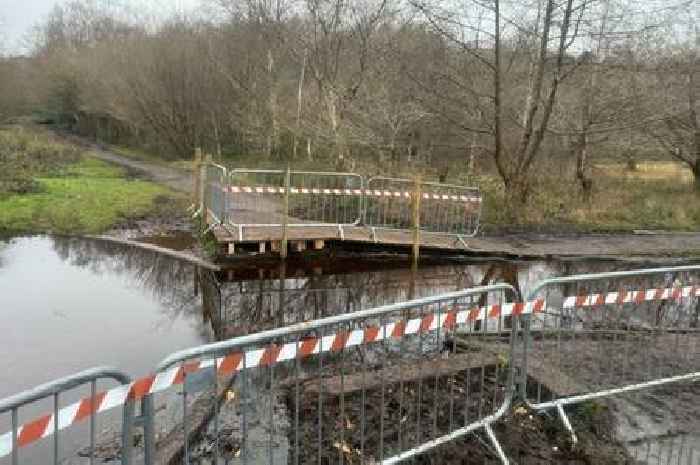 Thugs wreck bridge at Birmingham beauty spot in 'illegal' night incursion