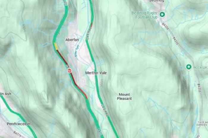 Delays on A470 after reports of crash near Aberfan