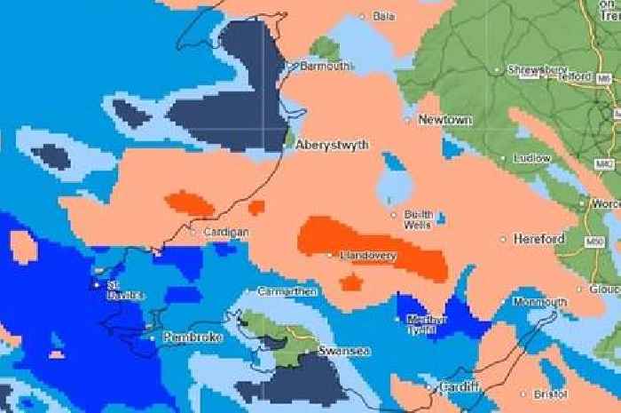 Met Office weather maps show when and where hail and heavy rain will hit Wales in Storm Herminia