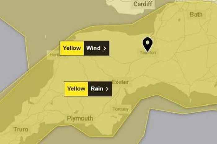 Somerset double weather warning issued by Met Office