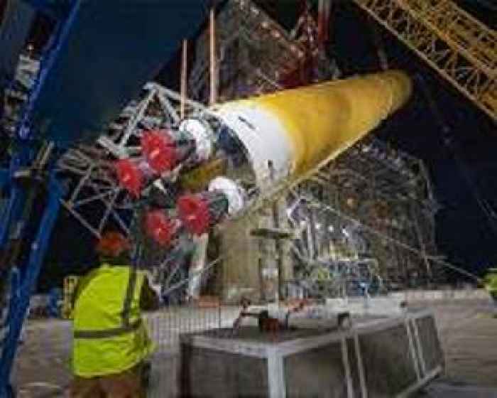 NASA's Artemis II rocket booster stacking process reaches new milestone