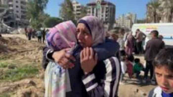 Moment Gaza family reunite after months apart